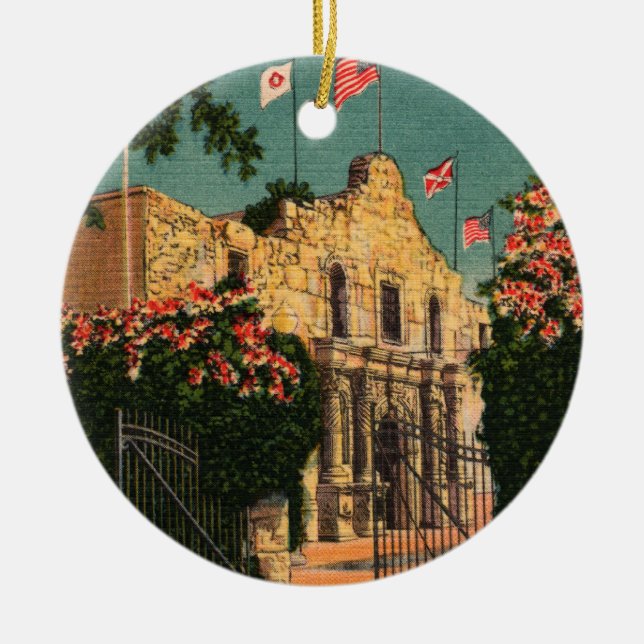 Alamo Vintage Texas Ornament (Framsidan)