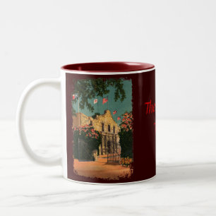 Alamo-Vintagen Texas Coffee Mugg