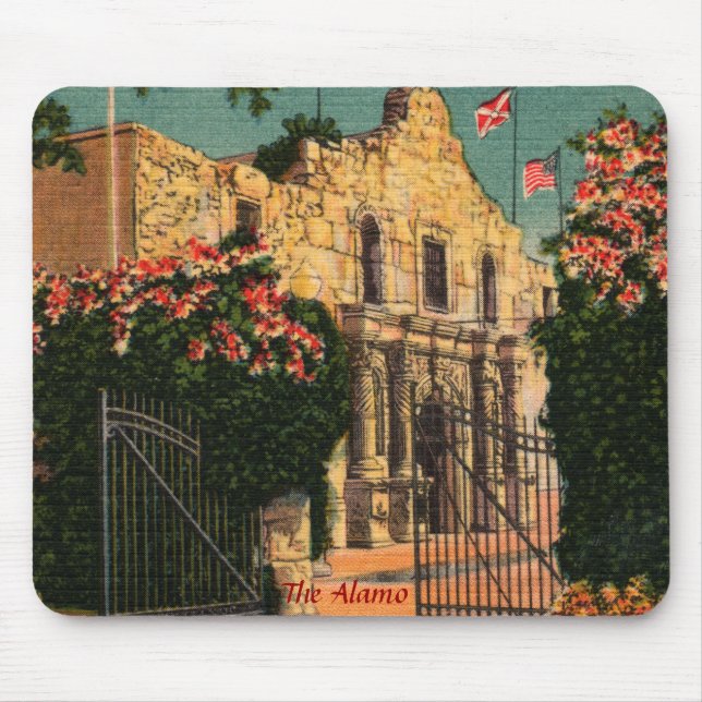 Alamo-Vintagen Texas Mousepad Musmatta (Framsidan)