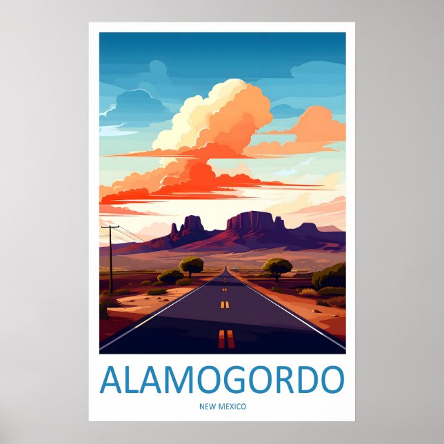 Alamogordo New Mexico Resorera Poster Nationell Sk (Framsidan)
