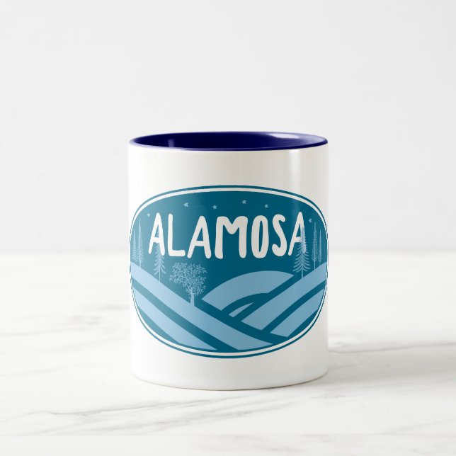 Alamosa Colorado utomhus Två-Tonad Mugg (Center)