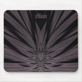 ALAN ~ Black and Grey Fractal Pattern ~ Mouse Pad Musmatta