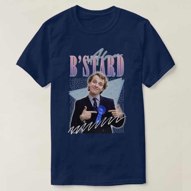 Alan BStard 80s Aesthetic Design T Shirt (Design framsida)