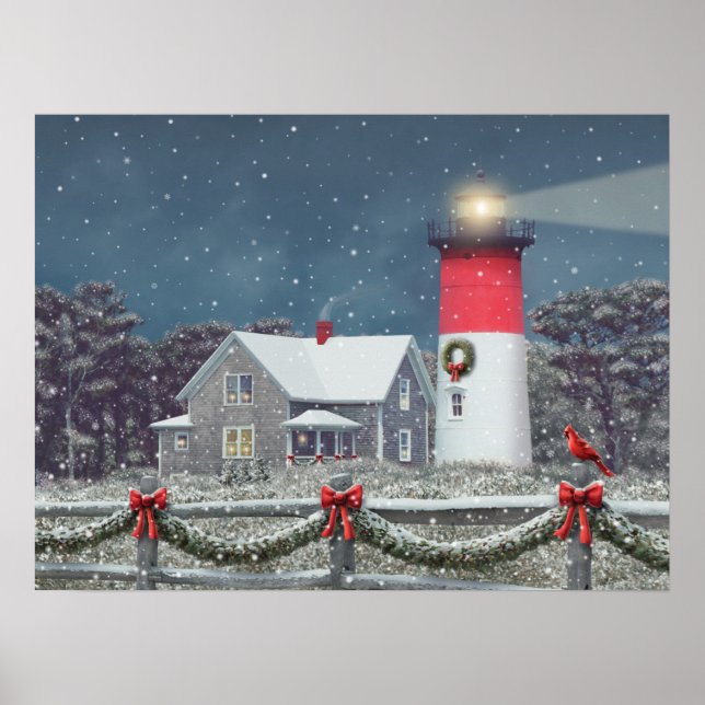 Alan Giana Poster "Nauset Light jul" (Framsidan)