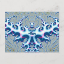 ALAN ~ Isig Vit och blå 3D-ramdesign ~