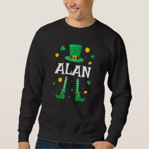 Alan Saint patrick S Day Leprechaun Costume Alan Lång Ärmad Tröja