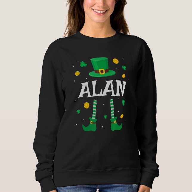 Alan Saint patrick S Day Leprechaun Costume Alan T Shirt (Framsida)