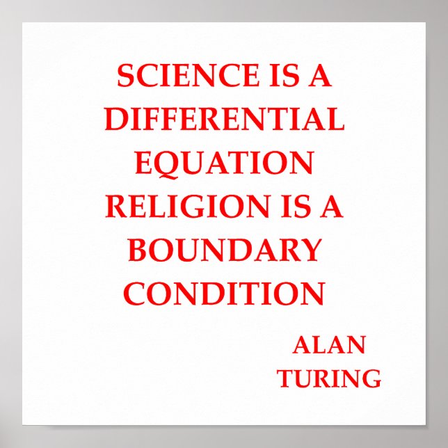 alan TURING-citat Poster (Framsidan)