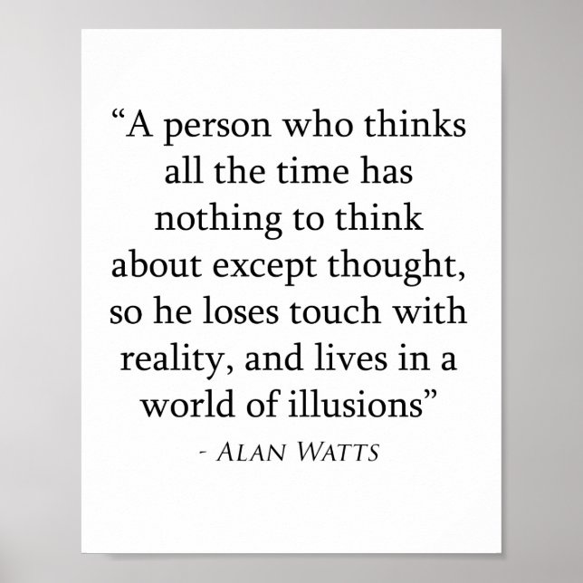 Alan Watts citat Poster (Framsidan)