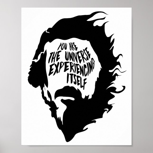 Alan Watts, du är Universe Experience Itsel Poster (Framsidan)