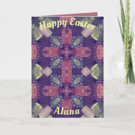 ALANA ~ Påsk kort mönster ~ Lila Rosa Grönt