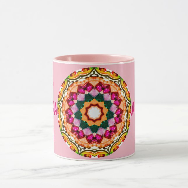 ALANA ~ Personalised Gem Stones Fractal ~ Mug Mugg (Center)