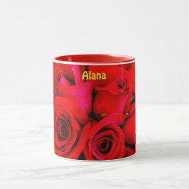 ALANA ~ Personalised Rose Buds Photograph ~ Mug Mugg