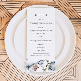 ALANA Tropical Ocean Coral Jelly Fish Beach Menu Meny