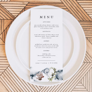 ALANA Tropical Ocean Coral Jelly Fish Beach Menu Meny