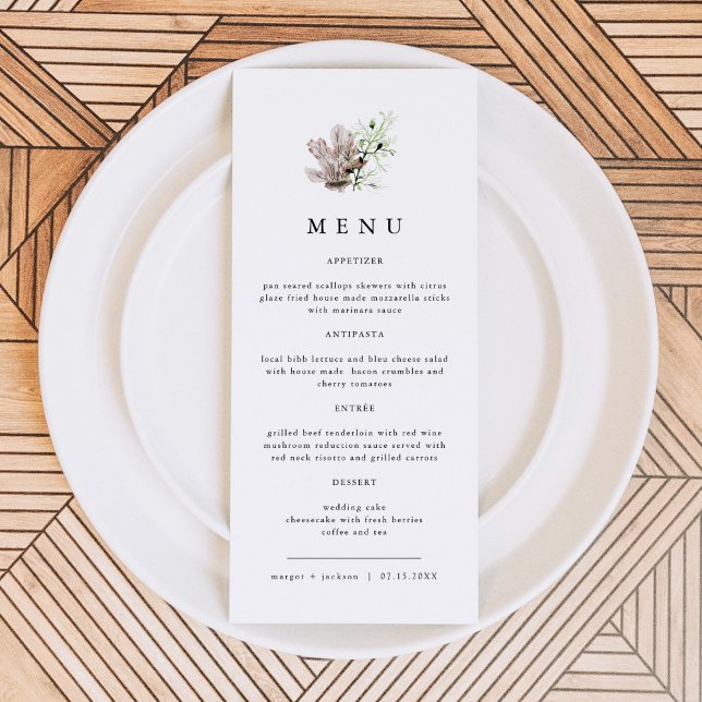 ALANA Tropical Ocean Coral Jelly Fish Beach Menu Meny (Skapare uppladdad)