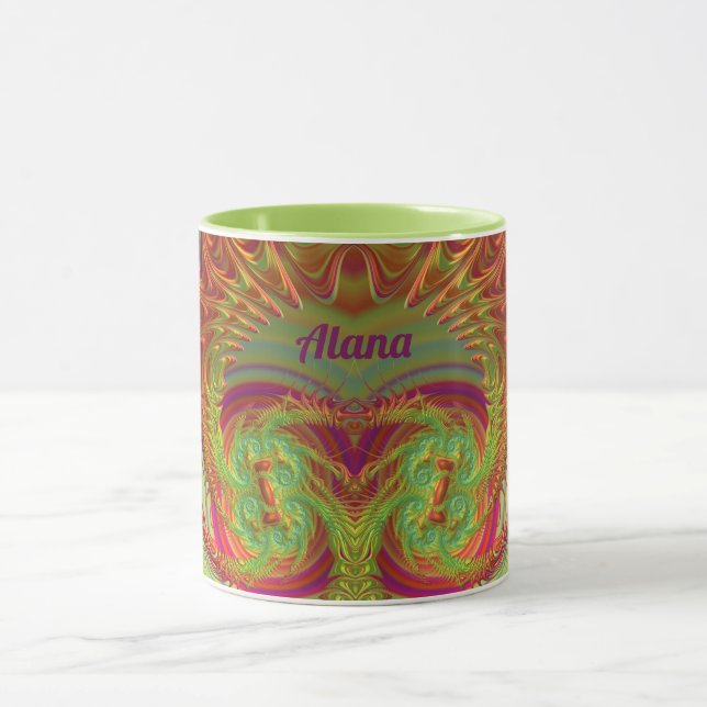 ALANA ~ Zany 3D ~ Bright Orange, Yellow and Purple Mugg (Center)