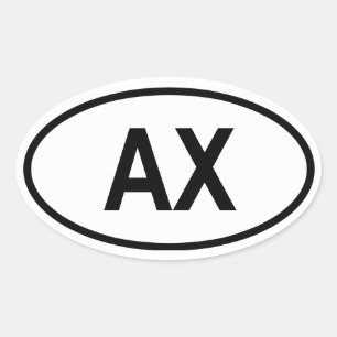 Aland ’AX’ Ovalt Klistermärke