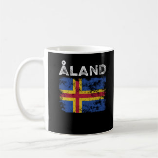 Åland Flagga Distress Åland Island Flagga Kaffemugg