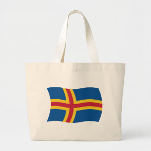 Åland Flagga Handväskor Jumbo Tygkasse