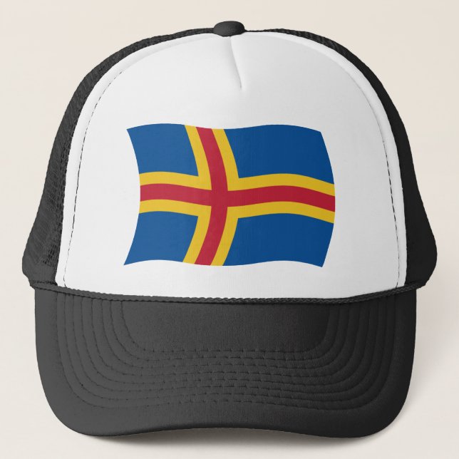 Åland Flagga Hatt Truckerkeps (Framsida)