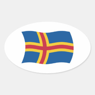 Åland Flagga Klistermärke