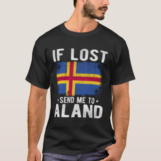 Aland Flagga Souvenir - om Borttappaden skickar mi T Shirt