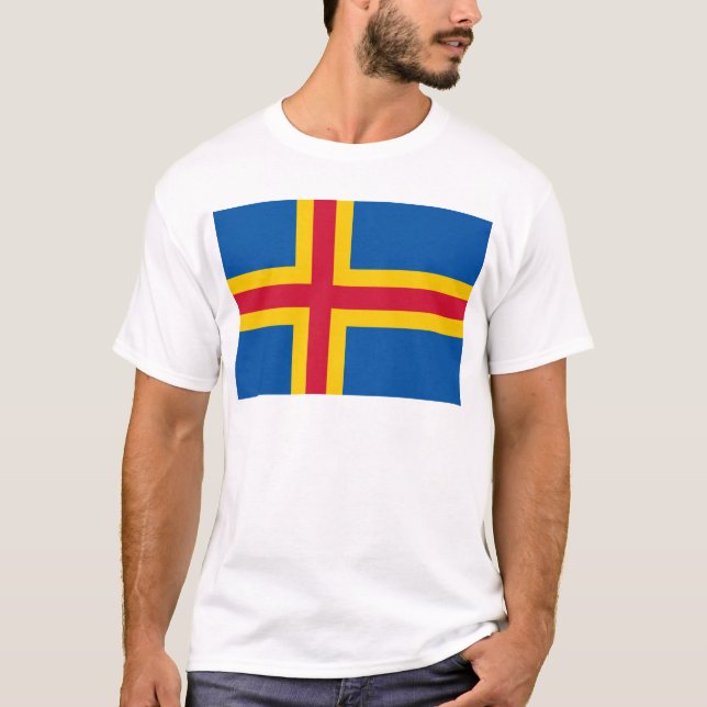Aland flagga t shirt (Framsida)