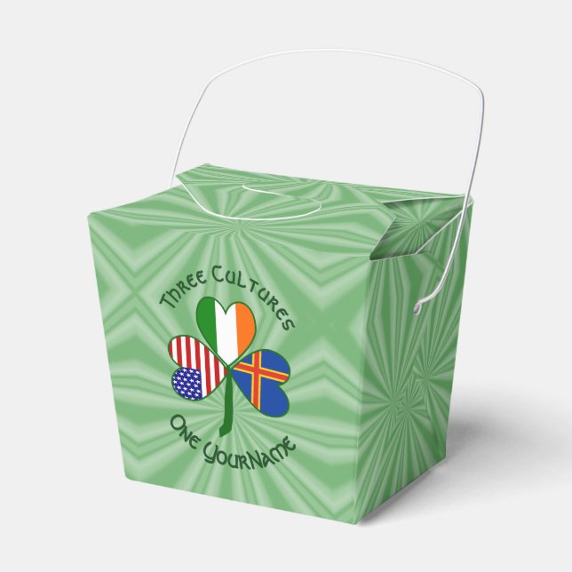 Åland Ireland USA Shamrock Personlig Presentaskar (Framsidan Sidan)