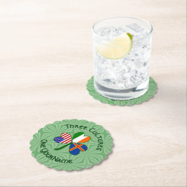 Åland Ireland USA Shamrock Personlig Underlägg Papper