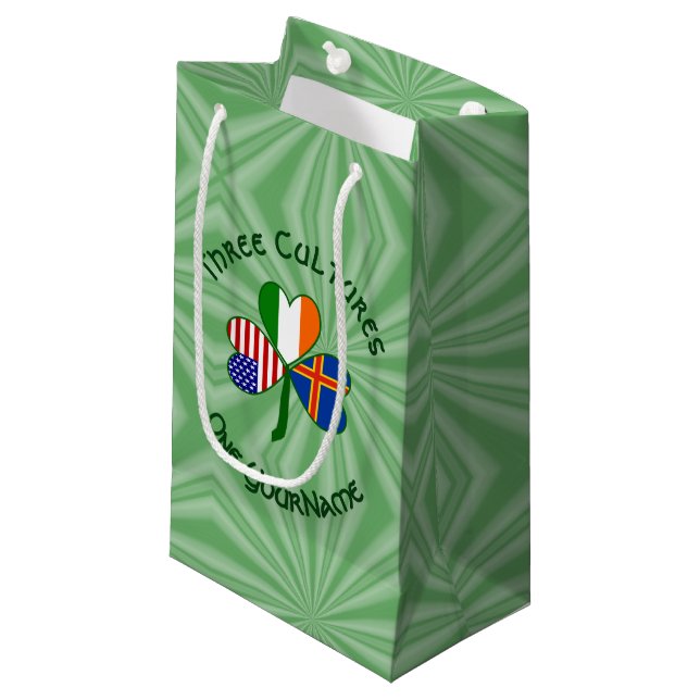 Åland Irland USA Shamrock Personlig  (Framsidan Vinklad)
