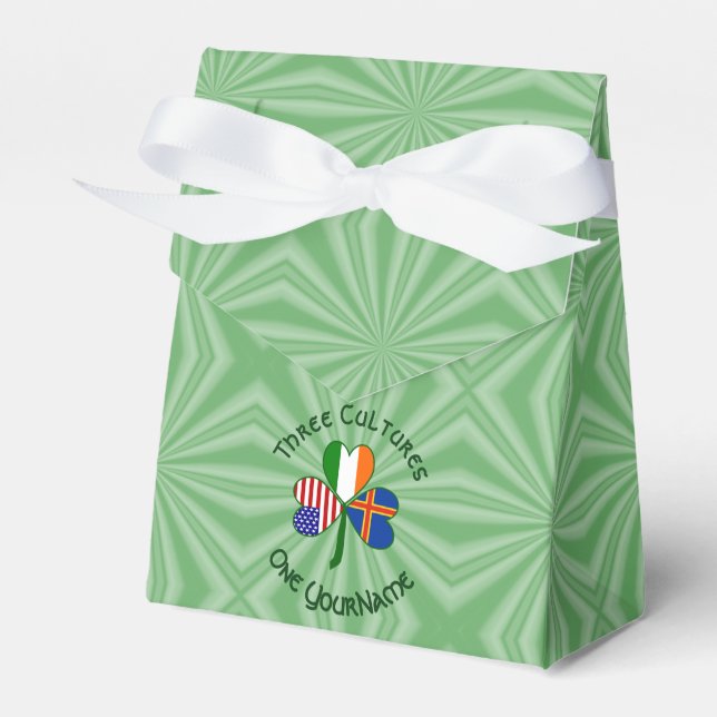 Åland Irland USA Shamrock Personlig  Presentaskar (Framsidan Sidan)
