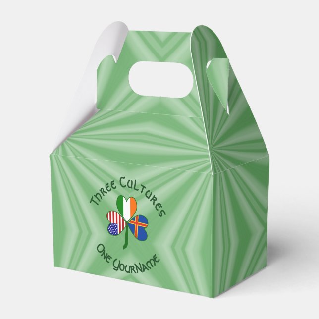 Åland Irland USA Shamrock Personlig  Presentaskar (Framsidan Sidan)