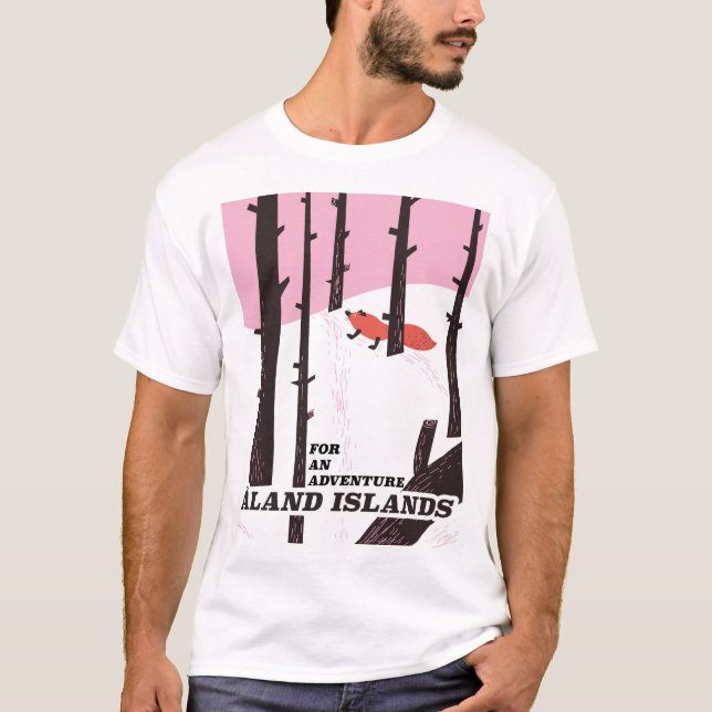 Åland Islands, Finland reseplakat Tee Shirt (Framsida)