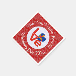 Åland Islands Flagga Heart Red Kärlek Pappersservett