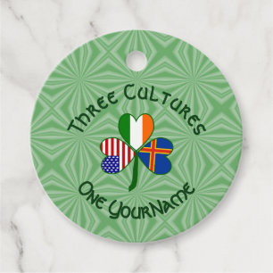 Åland Öarna Irland USA Shamrock Personlig Gåvor Etiketter