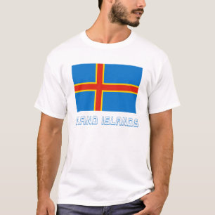 Aland öflagga med namn t shirt