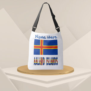 Åland Österbottning Åländer Flagga Blå Personalise Axelväska