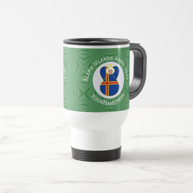 Åland Österbottning Flagga Ängel Jul  Resemugg (Framsida höger)