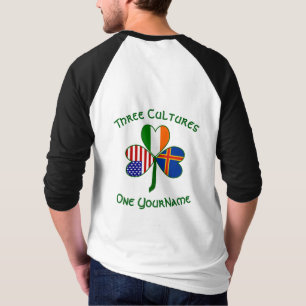 Ålander Irish American Shamrock Flagga Personlig T Shirt
