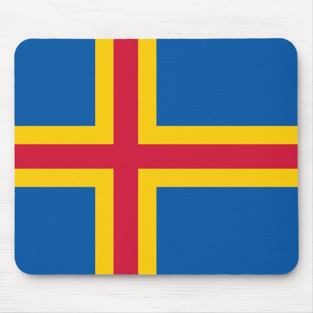 Ålandic flagga Mousepad Musmatta (Framsidan)