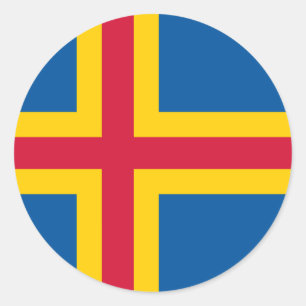 Ålands flagga runt klistermärke