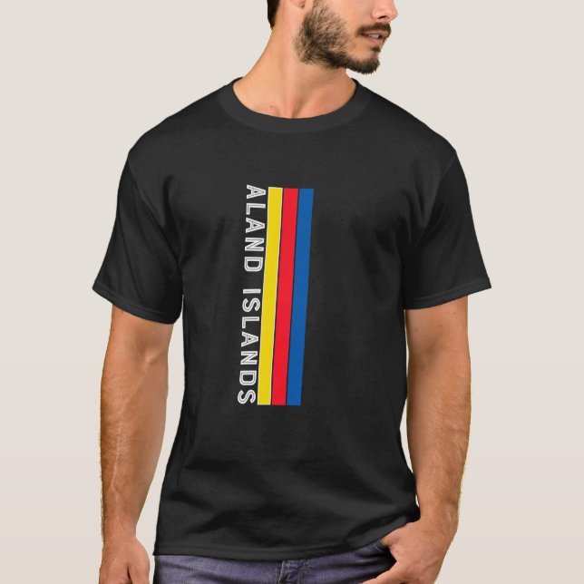Ålands flaggfärger t shirt (Framsida)