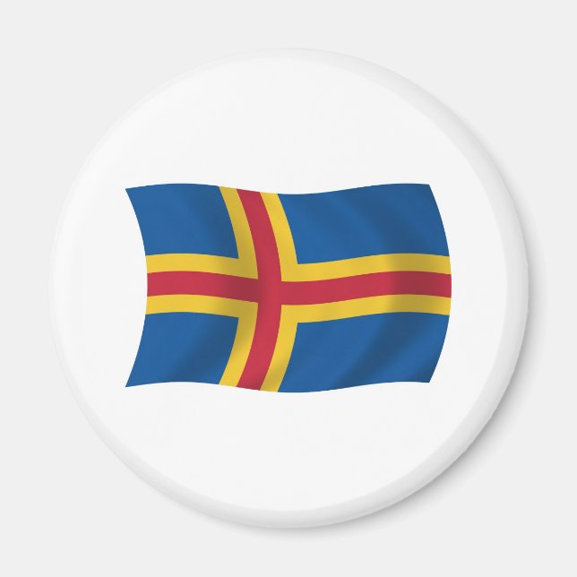 Ålands flaggmagnet magnet (Framsidan)