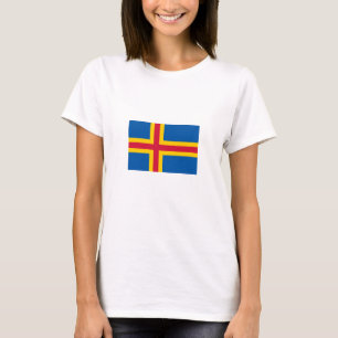 Ålands patriotiska flagga t shirt