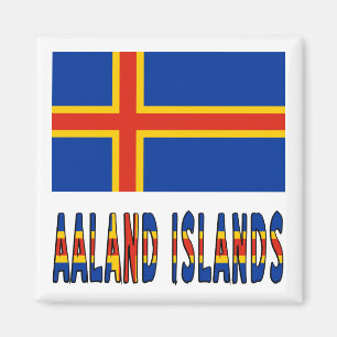 Åländska flaggans färger Ålands flaggor Magnet
