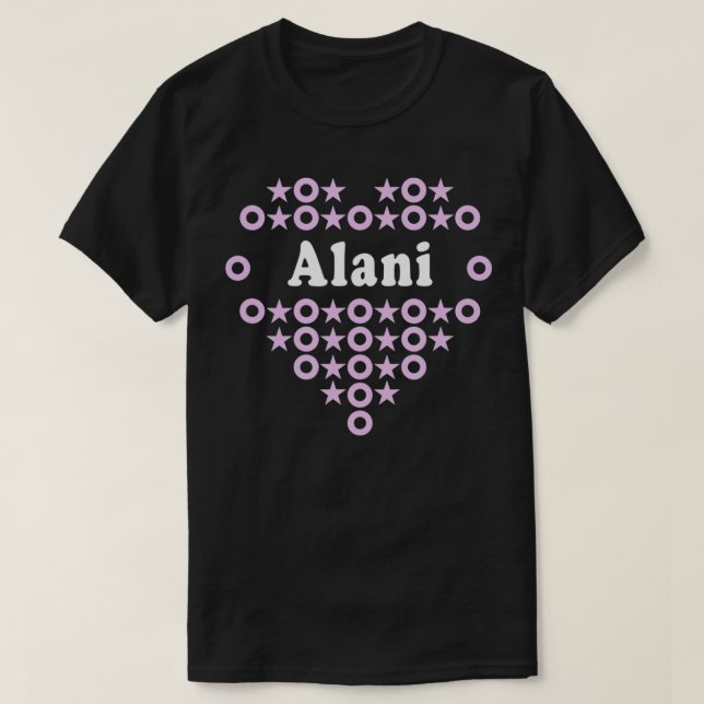 Alani Name for Girls Women Heart Hugs Stars for Ki T Shirt (Design framsida)