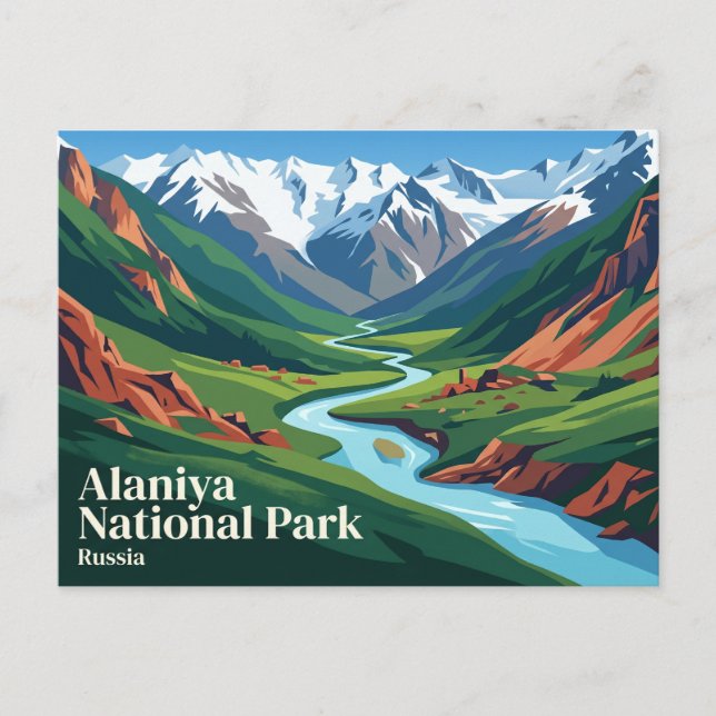 Alaniya nationalpark Ryssland Vykort (Framsida)