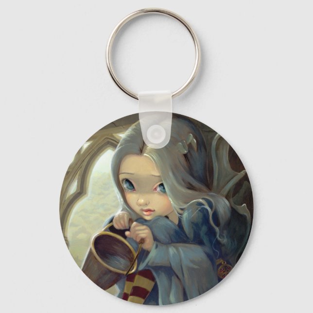 "Alannah och gargoylen" Keychain Nyckelring (Framsida)
