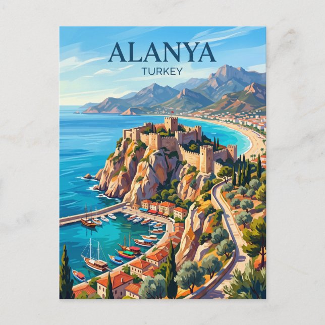 Alanya Turkiet Vykort (Framsida)